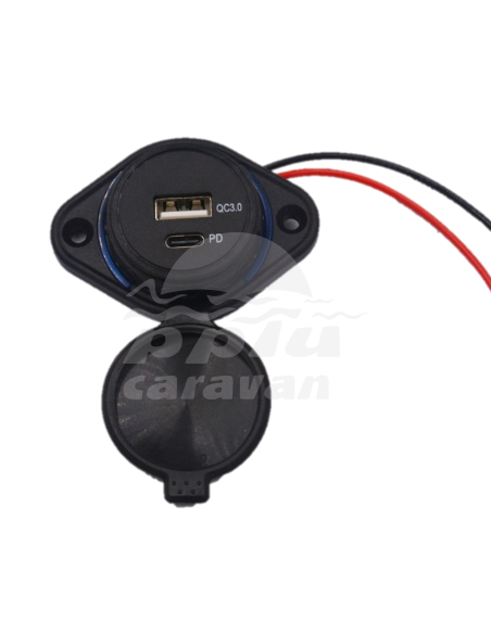 CARGADOR USB 3.0 + tipo C