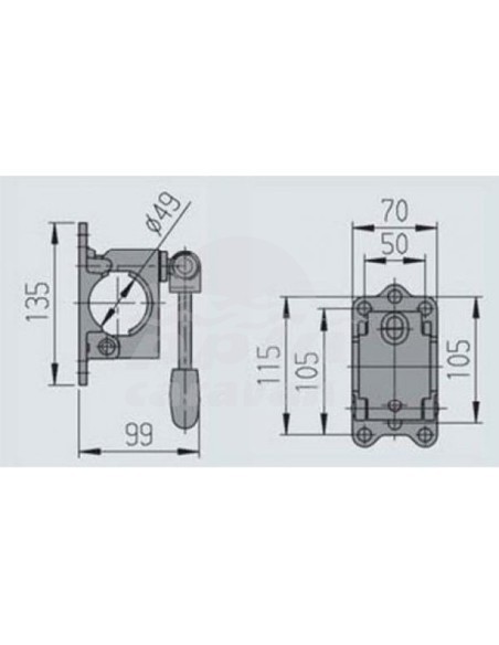 AL-KO ABRAZADERA ABATIBLE
