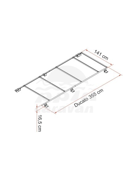 FIAMMA ROOF RAIL DUCATO DEEP BLACK
