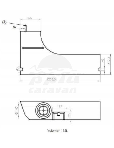 DEPÓSITO PASO RUEDA 112L.
