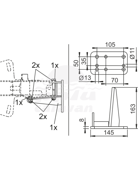 ALKO SOPORTE CENTRAL  JOCKEY