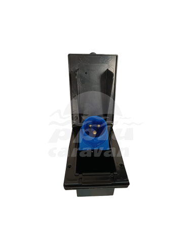 TOMA EXTERIOR 230 NEGRA RECTAGULAR