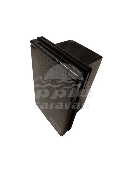 TOMA EXTERIOR 230 NEGRA RECTAGULAR