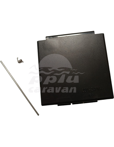 TAPA TOMA CUADRADA NEGRA CEE