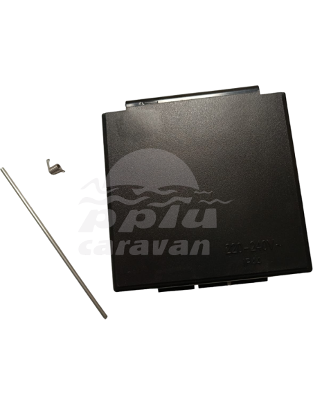 TAPA TOMA CUADRADA NEGRA CEE