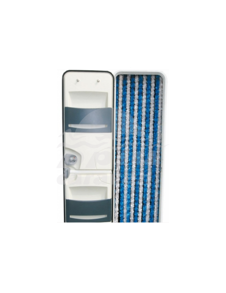 CORTINA CHELINA BLANCO AZUL 185X56