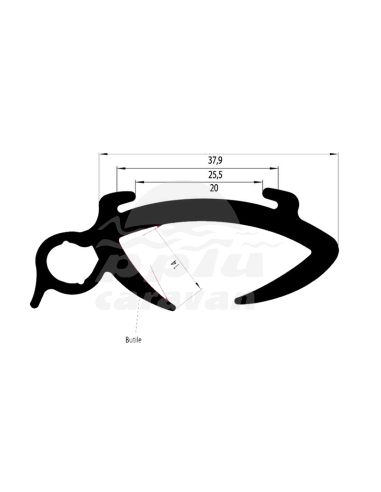 PERFIL GOMA VENTANAS POLYPLASTIC