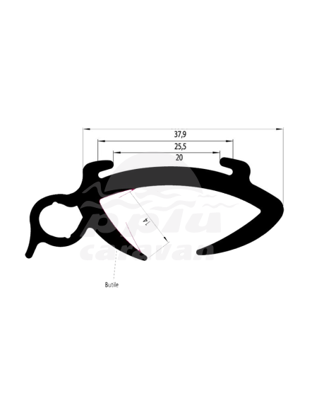 PERFIL GOMA VENTANAS POLYPLASTIC