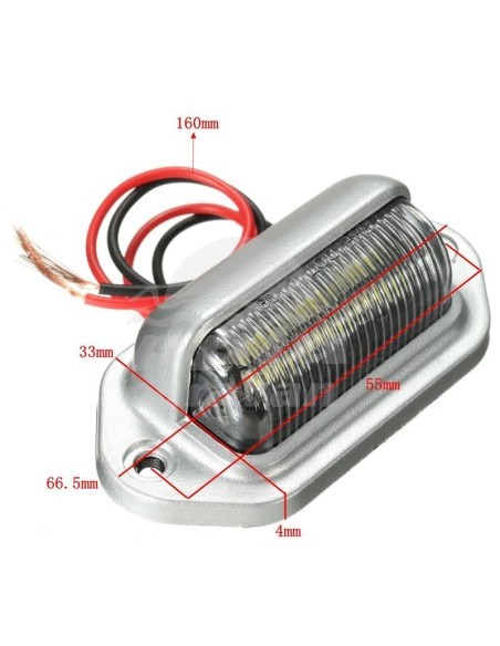 LED MATRICULA GRIS