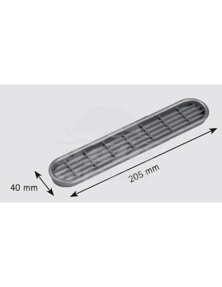 REJILLA OVAL EMPOTRABLE
