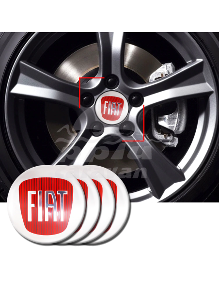 JUEGO DE ADHESIVOS TAPACUBOS FIAT