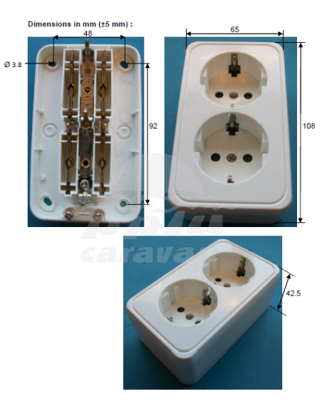 ENCHUFE SUPERFICIE DOBLE