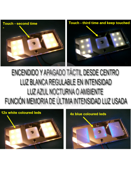 LED BLANCO/AZUL TECHO TÁCTIL