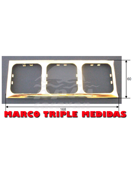 MARCO TRIPLE MARRÓN.