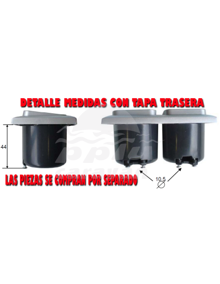 INTERRUPTOR DOBLE GRIS