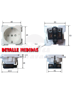 ENCHUFE SCHUCKO NEGRO 2